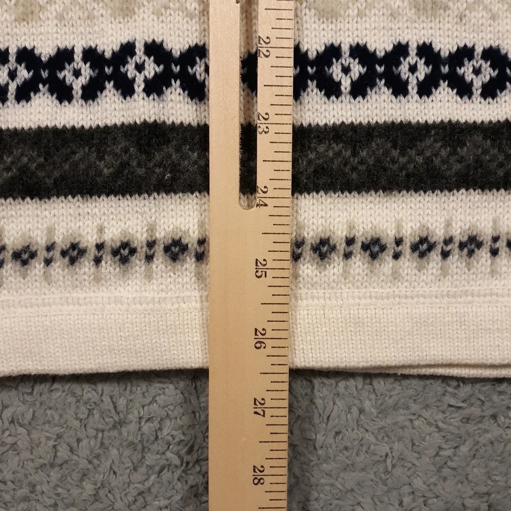 Nautica Sweater Mens Size Medium Wool Cotton Blend Pullover Crew Neck Knit